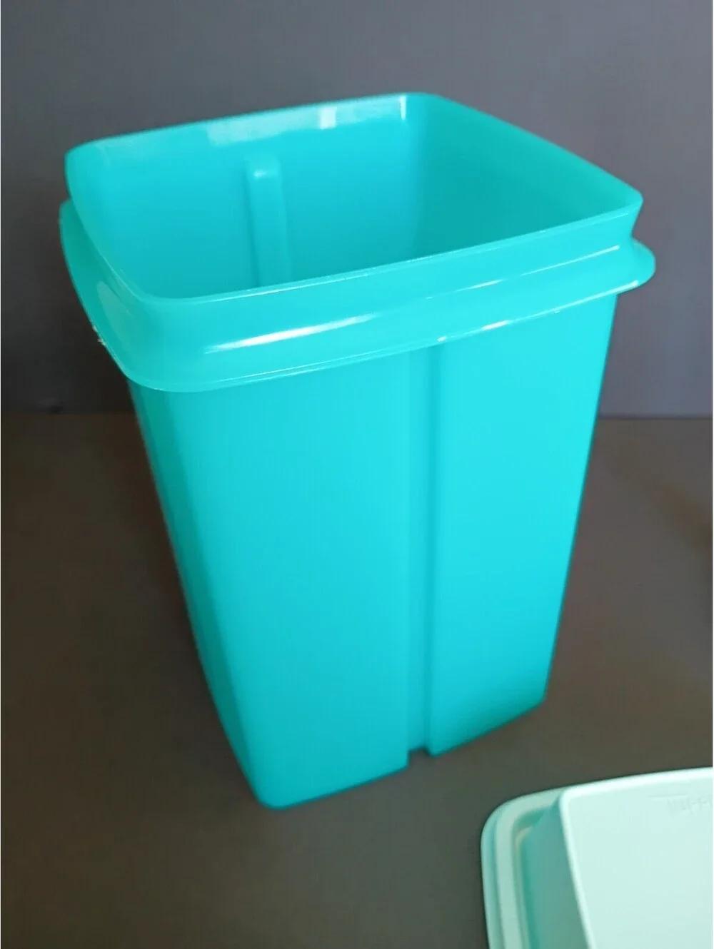 Large Tupperware Pick-A-Deli Aqua Blue Pickle Keeper Container Lid & Lifter 1560